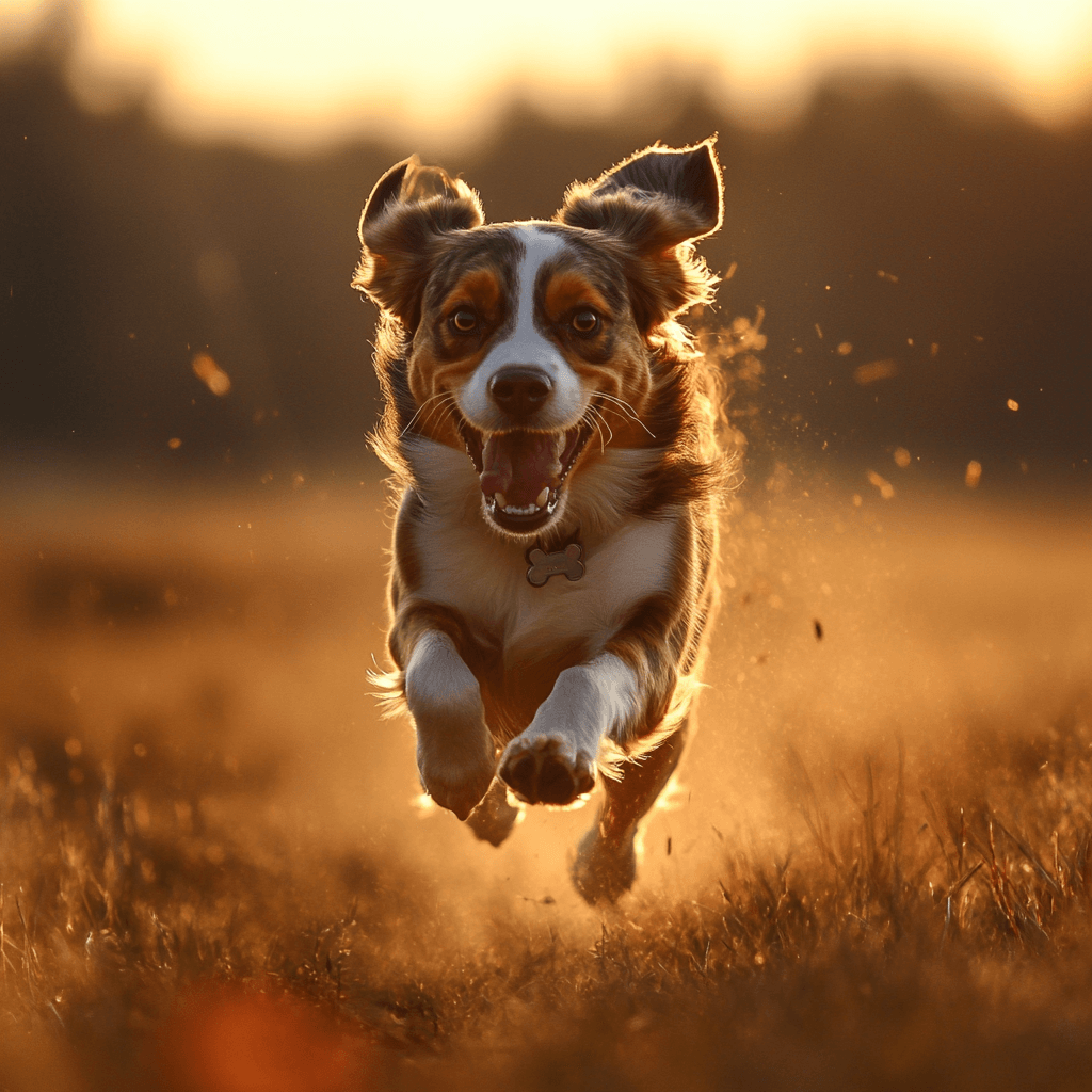 a dog running